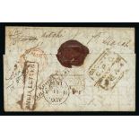 Ship Letters, India Letters & Mobile Boxes - 1834 Entire letter from Agra to Edinburgh carried on