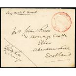 1918-20 Pioneer Flights - 1919 (May 12) Stampless cover to Scotland inscribed "By aerial mail" and