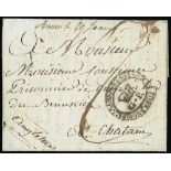 ﻿Napoleonic War - Prisoner of War Mail - Chatham - The "Brunswick". 1813 (Nov 10) Similar small