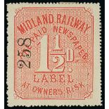 Railways - Midland Railway. Collection in a stockbook with Newspaper Parcel c.1855 1d - 1/-