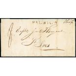 Other Ports - Padstow. c.1810 Outer wrapper to St. Ives handstamped "PADSTOW" (CO215, recorded