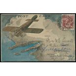 Australia - 1919 (Aug 12) Capt. Harry Butler special flight postcard flown from Minlaton to Adelaide