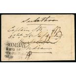 Crimean War, 1854-56 - 1854 (Aug 4) Stampless cover backstamped "POST OFFICE / BRITISH ARMY" c.d.s