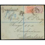 Anglo-Boer War, 1899-1902 - Ragama. 1902 (Sep 20) Registered cover to Holland franked 2c and 5c on