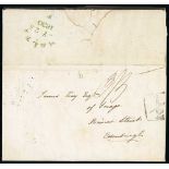 Falmouth Packet Handstamps - Malta/F. 1830 Entire letter written from the Palace, Corfu, to