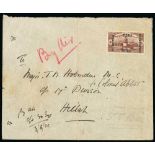1918-20 Pioneer Flights - 1920 (Aug 3) Cover addressed "To Major T.N Holman M.C, c/o Colonel