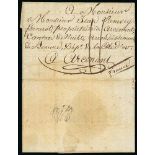 Napoleonic War P.O.W Mail - Dartmoor. 1813 (Apr 14) Entire letter from a French P.O.W, J. Renevey,