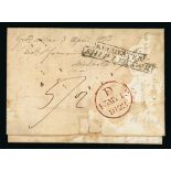 Ship Letters, India Letters & Mobile Boxes - 1823 Entire letter from Bilbao to London, the reverse
