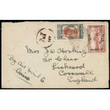1921-26 R.A.F Baghdad-Cairo Air Service - 1921 (Nov 27) Cover to England endorsed "By air mail to