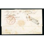 Ship Letters, India Letters & Mobile Boxes - 1823 Entire from Spain to London, the reverse