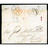 Ship Letters, India Letters & Mobile Boxes - 1844 Entire letter from Le Havre to Brighton posted