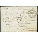 ﻿Napoleonic War - Prisoner of War Mail - Chatham - The "Canada". 1811 (May 17) Entire letter from