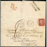 Ship Letters, India Letters & Mobile Boxes - 1861 Entire letter from Boulogne to "Captain Biroche of