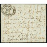 ﻿Napoleonic War - Prisoner of War Mail - Chatham - The "Canada". 1812 (Jan 10) Similar entire letter