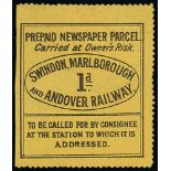 Railways - Midland & South Western Junction Railway. First issue 1d stamp inscribed Swindon,