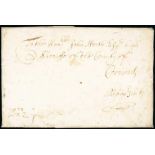 Localities - Penryn. 1689-90 Entire letters from Tremayne or Trelowarren near Helston, both to