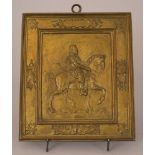 Bronze plaque of Maximilian Prince Austria ? (1527-1576), bronze cast with parts of old gilding,