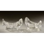 GEORGES CHEVALIER (1894-1987) pour les cristalleries de BACCARAT Paire de coupes en cristal fi