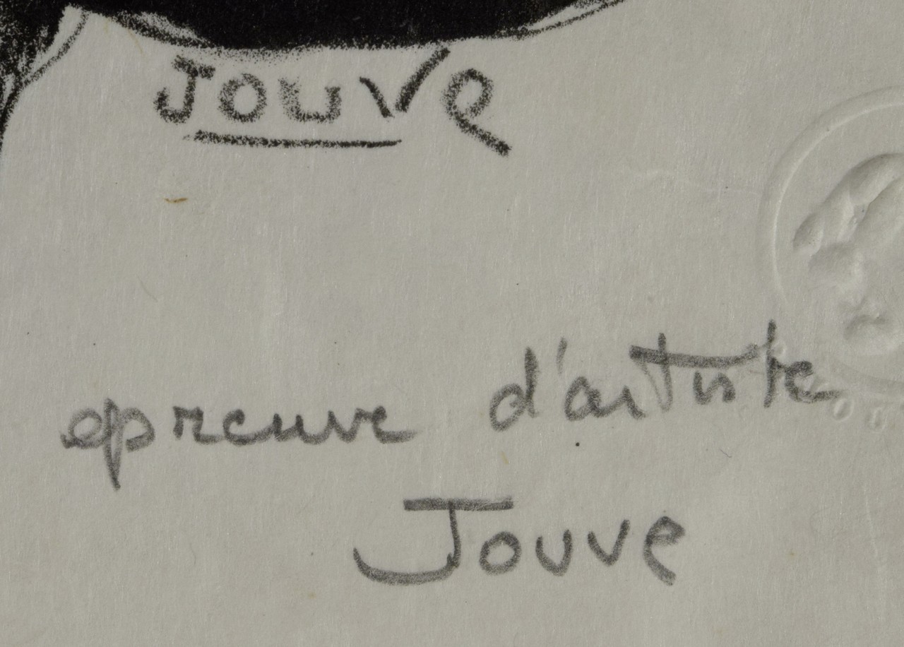 PAUL JOUVE (1878-1973) «Panthère banchée» Lithographie sur papier. Signée «Jouve», annotée « - Image 2 of 2