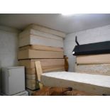 A Quantity of Single Beds; mattresses, bases & pine headboards.