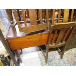 A 19th Century Mahogany Drop-Leaf Table, Set of Five Dining Chairs with drop in seats, and a