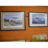 An Aviation Print after Alan Roe, signed by artist & veterans of ware, and a Limited Edition