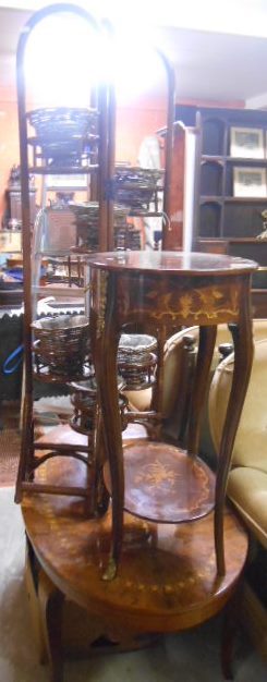 An Attractive Lot of Furniture comprising an inlaid mahogany oval coffee table, similar cabinet - Image 2 of 4