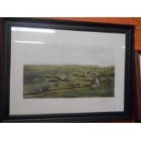 An Irish Hunting Hand-Coloured Engraving - The Ward, Fairyhouse River, after G.D. Giles, together