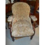 A Regency Mahogany and Upholstered Armchair.