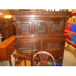 A Late 18th Century Oak Court Cupboard. 5ft 11 3/4in tall.