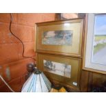 A Pair of Watercolours by F.T. Walklett Rural Landscapes with Cattle Each 14 x 34.5cm.