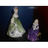 Two Royal Doulton Figures, 'Fair Lady', HN2193, and 'Affection', HN2236.