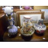 Five Various Chinese & Other Vases, Bowls, etc.