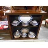 An Edwardian Mahogany Open Bookcase, fitted three shelves.