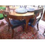 A Harlequin Set of Six Early Victorian Mahogany Dining Chairs.