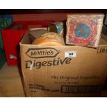 Two Boxes of Vintage Advertising Tins.