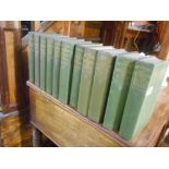 Eleven Volumes of Harraps Myths & Legends, in green cloth bindings.