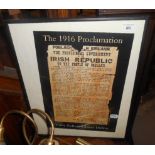 A Reproduction Colour Print of the Proclamation of the Irish Republic.