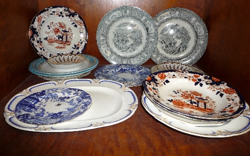 A Collection of Antique Plates and Dishes, various makers.