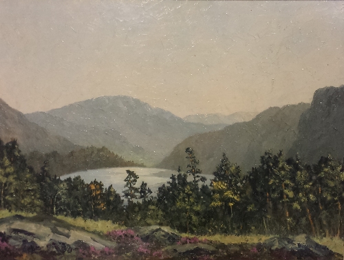 MABEL YOUNG, "LUGGALA, COUNTY WICKLOW, OIL ON BOARD, SIGNED LOWER RIGHT, FRAMED.