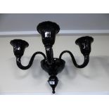 *A 'Volatina Laguna' Black Three-Sconce Wall Light.