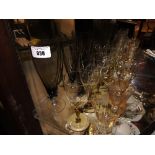 A Quantity of Glasses  to Include Six Sherry Glasses, Four Liquer Glasses and Four Sundaes.