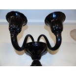 *A 'Volatina Laguna' Two-Light Black Wall Sconce.