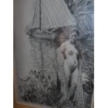 Three Engravings after Anders Leonard Zorn (Sweden 1860 - 1920) depicting nude figures by the sea,