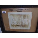 An Original Photograph of the Middleton A.F.C Cup Winning Side 1908 - 1909. In original frame 39cm x