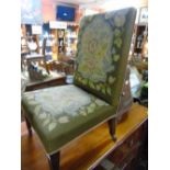 A 19th Century Needlepoint Covered Chair.