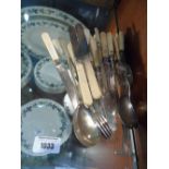 A Quantity of Silver Plated Knives and Forks.