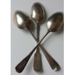 A Set Of Three Silver Spoons. Birmingham, 1862. Elkington & Co Ltd.