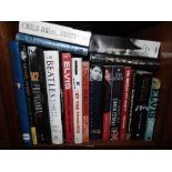 A Shelf of Musical Interest Books, to include Elvis, The Beatles, etc.