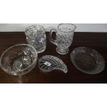 Three Pieces of Waterford Crystal, along with another piece, possibly Waterford, to include a